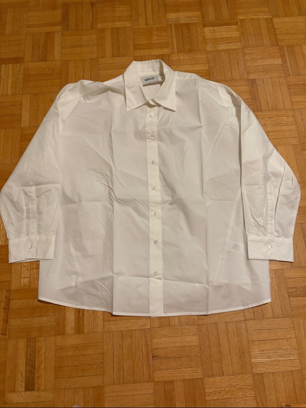 Agolde Classic White Button-Down Shirt